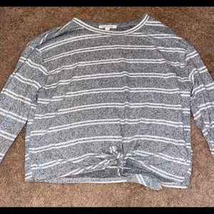 Super soft Gray and white sweater